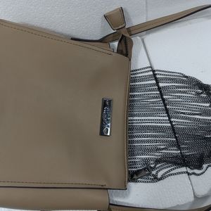 Nikky USA Tan Purse Shoulder Bag Chain Details With Removable Inside Bag